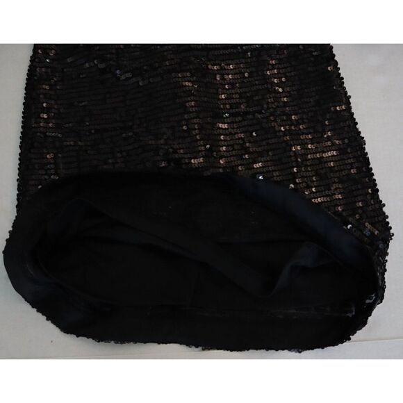 Karl Lagerfeld LD1IO134 Women's Sz 0 Black Sequin Puff Sleeve Shift Dress - Picture 9 of 10